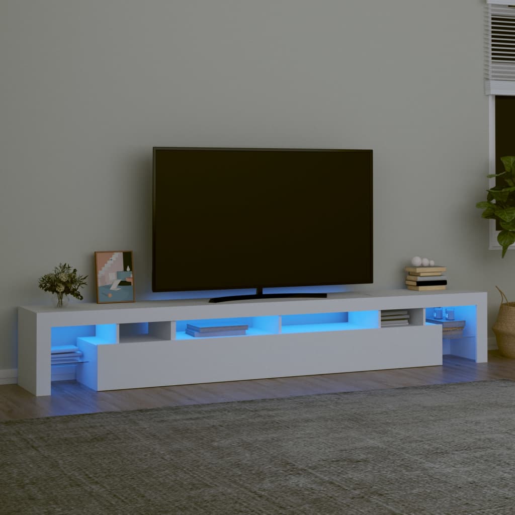 Meuble TV LED Gris Béton - 290 cm-Mon Meuble TV-Blanc-260 cm-1-34