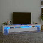 Meuble TV LED Gris Béton - 290 cm-Mon Meuble TV-Blanc-260 cm-1-34