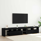 Meuble TV LED Gris Béton - 290 cm-Mon Meuble TV-Chêne noir-230 cm-2-16