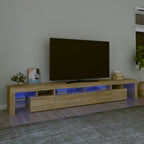 Meuble TV LED Gris Béton - 290 cm-Mon Meuble TV-Chêne sonoma-260 cm-1-35