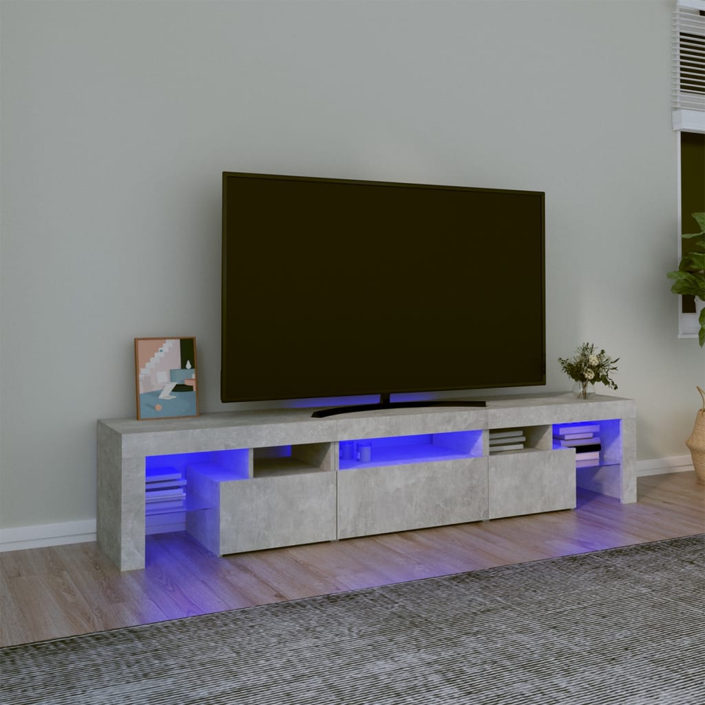 Meuble TV LED Gris Béton - 290 cm-Mon Meuble TV-Gris béton-200 cm-1-20