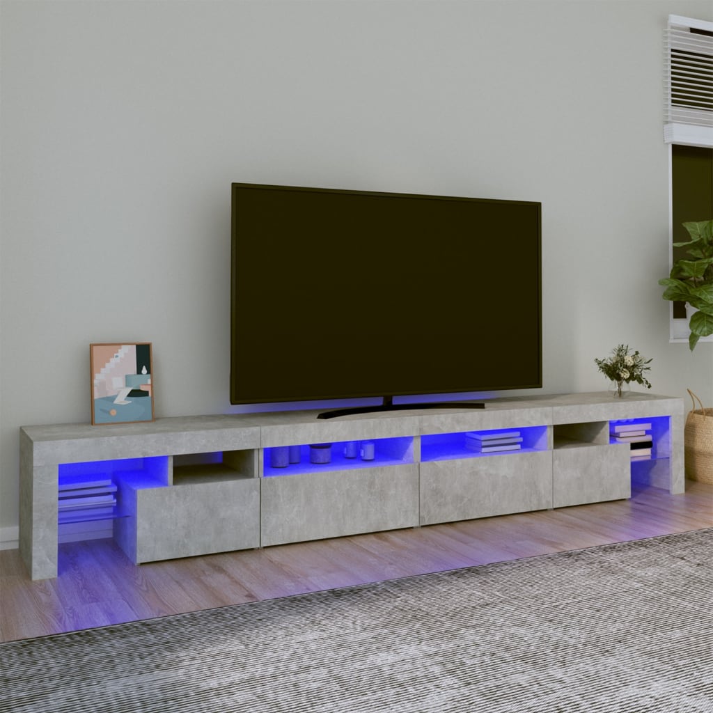 Meuble TV LED Gris Béton - 290 cm-Mon Meuble TV-Gris béton-200 cm-1-33