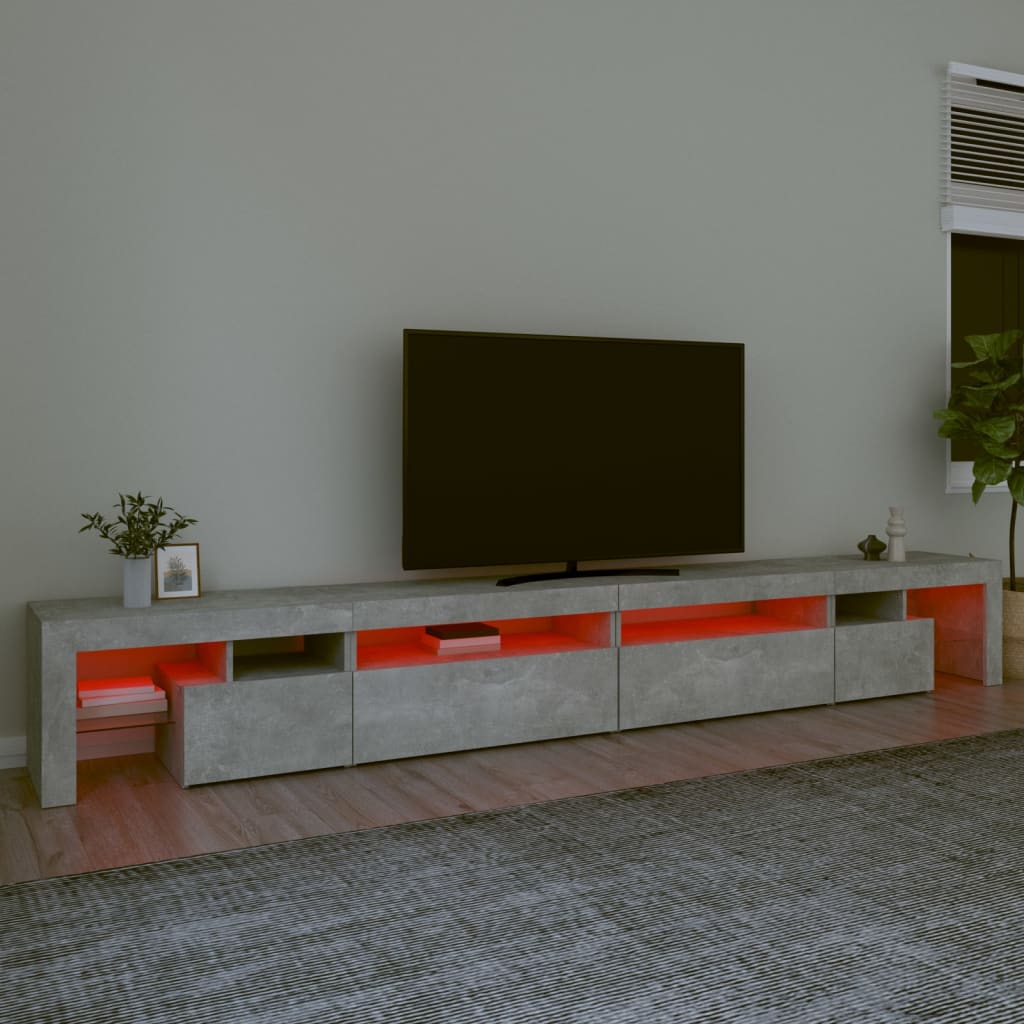 Meuble TV LED Gris Béton - 290 cm-Mon Meuble TV-Gris béton-200 cm-1-5