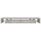 Meuble TV LED Gris Béton - 290 cm-Mon Meuble TV-Gris béton-200 cm-1-9
