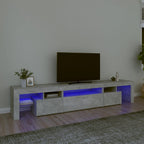 Meuble TV LED Gris Béton - 290 cm-Mon Meuble TV-Gris béton-215 cm-1-24