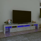 Meuble TV LED Gris Béton - 290 cm-Mon Meuble TV-Gris béton-230 cm-1-28
