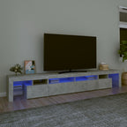 Meuble TV LED Gris Béton - 290 cm-Mon Meuble TV-Gris béton-260 cm-1-32