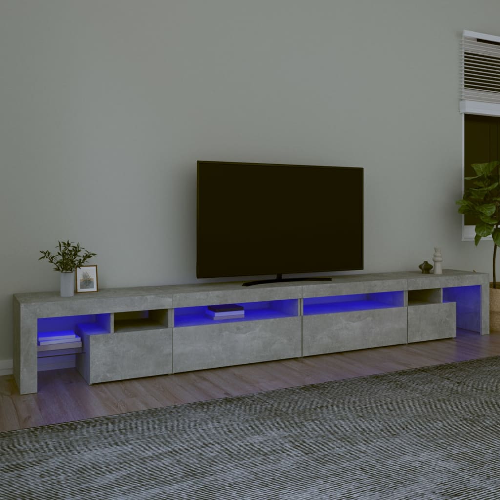 Meuble TV LED Gris Béton - 290 cm-Mon Meuble TV-Gris béton-290 cm-1-2