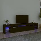 Meuble TV LED Gris Béton - 290 cm-Mon Meuble TV-Noir-215 cm-1-26