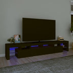 Meuble TV LED Gris Béton - 290 cm-Mon Meuble TV-Noir-230 cm-1-30