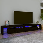 Meuble TV LED Gris Béton - 290 cm-Mon Meuble TV-Noir-260 cm-1-37
