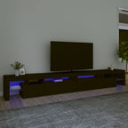 Meuble TV LED Gris Béton - 290 cm-Mon Meuble TV-Noir-290 cm-1-40