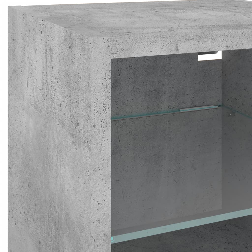 Meuble TV LED Gris Béton - 30 cm-Mon Meuble TV-30 cm-30 cm-1-11