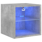 Meuble TV LED Gris Béton - 30 cm-Mon Meuble TV-30 cm-30 cm-1-2