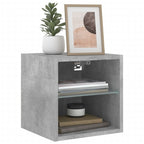 Meuble TV LED Gris Béton - 30 cm-Mon Meuble TV-30 cm-30 cm-1-6