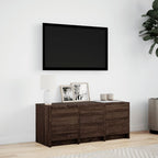 Meuble TV LED Marron Effet Chêne - 97 cm-Mon Meuble TV-4