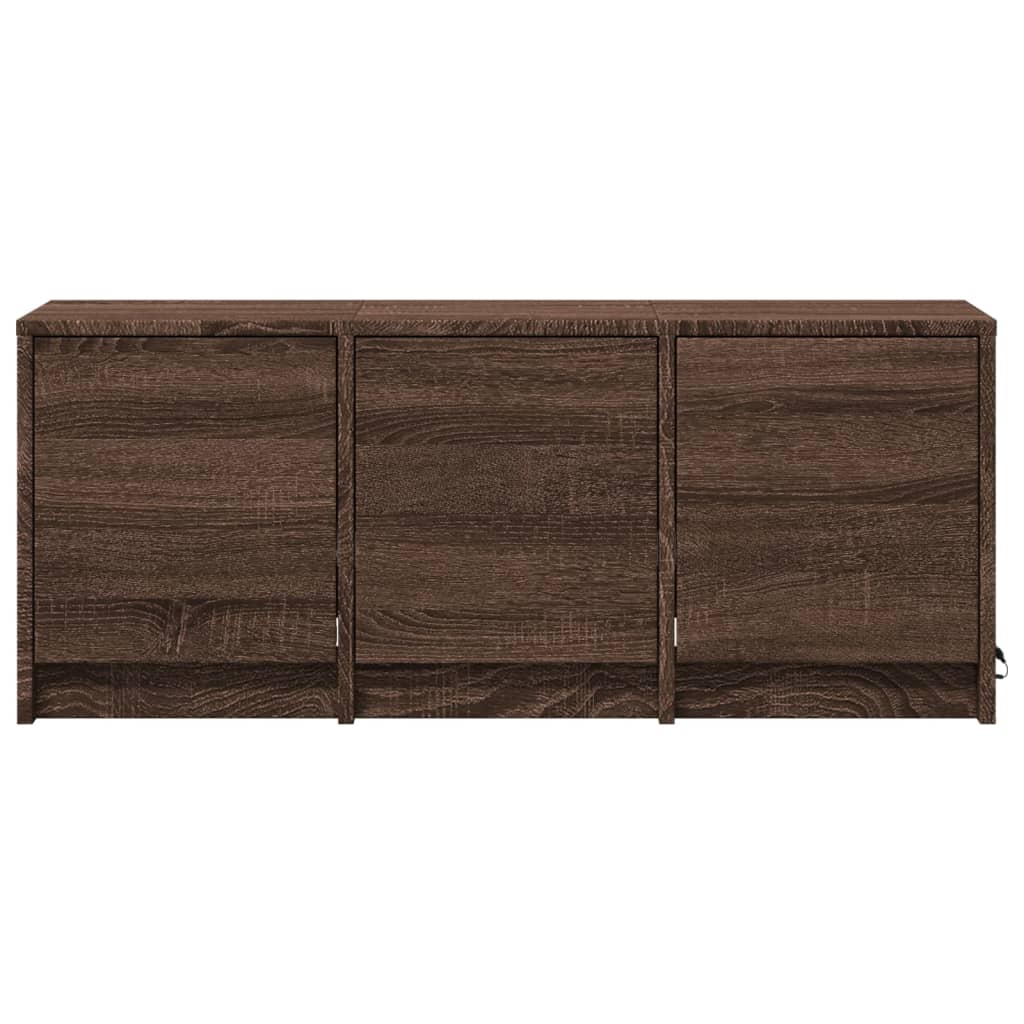 Meuble TV LED Marron Effet Chêne - 97 cm-Mon Meuble TV-6