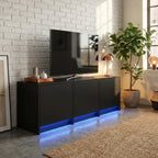 meuble-tv-led-noir-et-bois-97-cm-decor