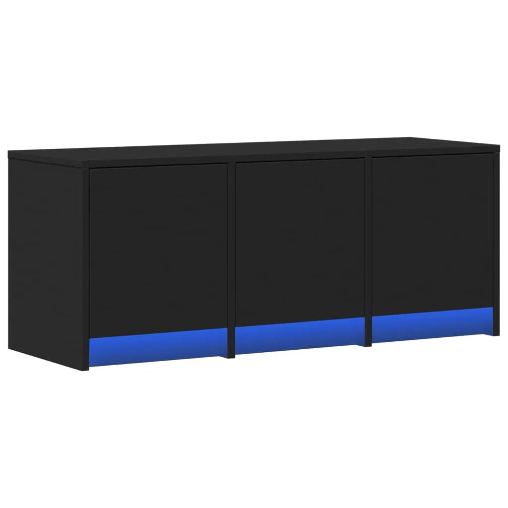 Meuble TV LED Noir et Bois - 97 cm-Mon Meuble TV-3