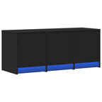 Meuble TV LED Noir et Bois - 97 cm-Mon Meuble TV-3