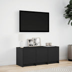 Meuble TV LED Noir et Bois - 97 cm-Mon Meuble TV-4