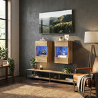 meuble-tv-led-suspendu-effet-chene-artisanal-2-pieces-decor