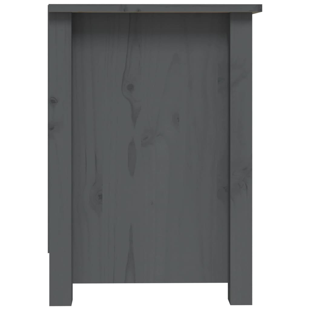 Meuble TV Long Gris en Pin Massif - 103 cm-Mon Meuble TV-Gris-1-5