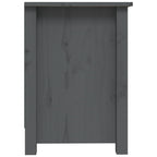 Meuble TV Long Gris en Pin Massif - 103 cm-Mon Meuble TV-Gris-1-5