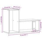 Meuble TV Marron au Sol Effet Chêne Fumé - 2 Pièces-Mon Meuble TV-Chêne sonoma-75 cm-1-12
