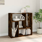 Meuble TV Marron au Sol Effet Chêne Fumé - 2 Pièces-Mon Meuble TV-Chêne sonoma-75 cm-1-4
