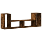 Meuble TV Marron au Sol Effet Chêne Fumé - 2 Pièces-Mon Meuble TV-Chêne sonoma-75 cm-1-8