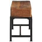 Meuble TV Marron avec Pied en Bois Massif - 110 cm-Mon Meuble TV-4