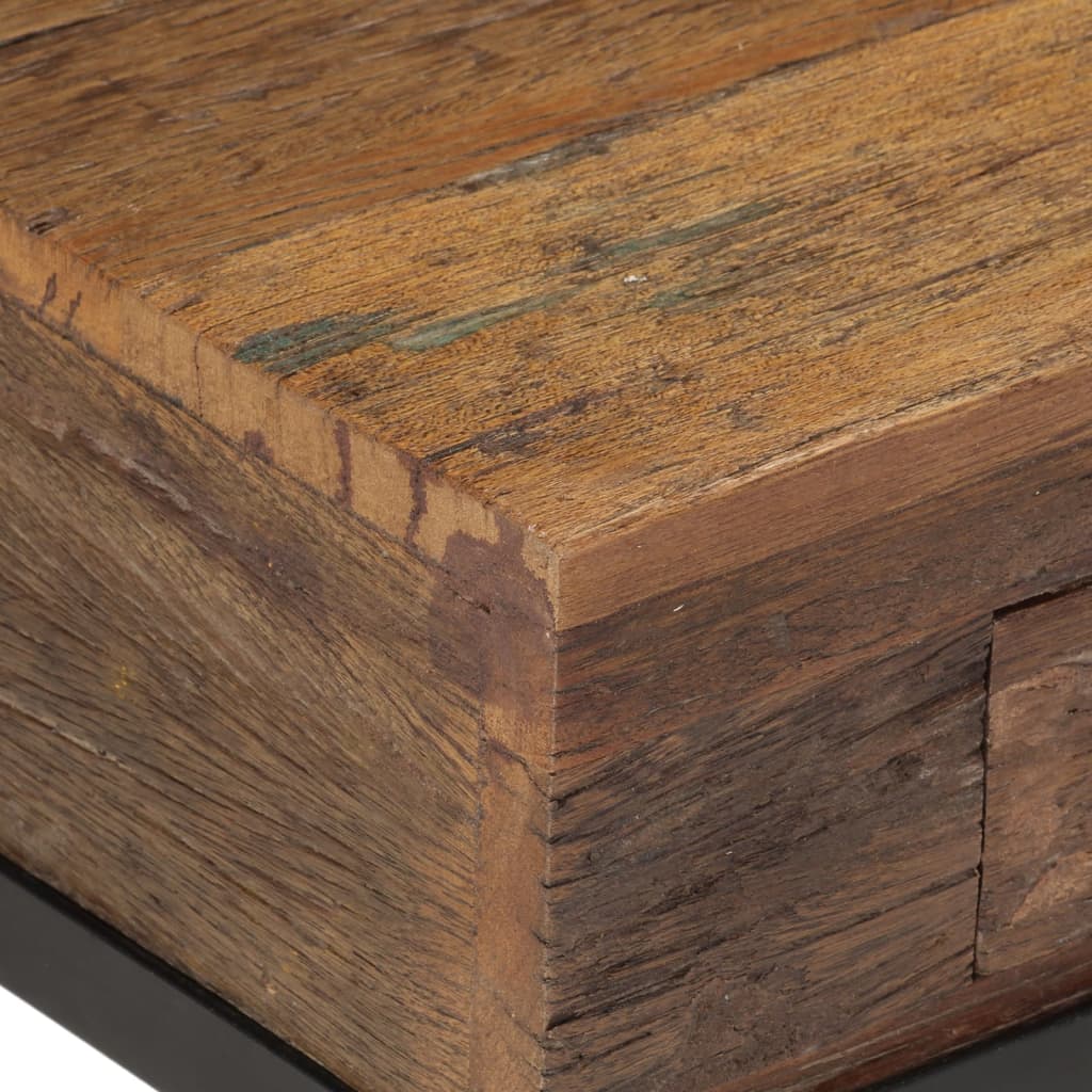 Meuble TV Marron avec Pied en Bois Massif - 110 cm-Mon Meuble TV-7