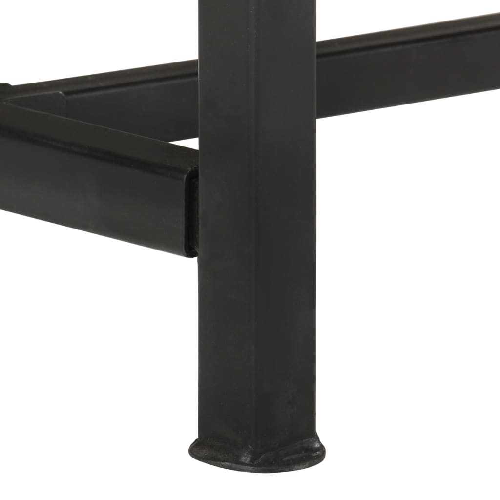 Meuble TV Marron avec Pied en Bois Massif - 110 cm-Mon Meuble TV-8