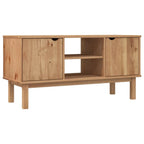 Meuble TV Marron Clair en Pin Massif - 113,5 cm-Mon Meuble TV-2