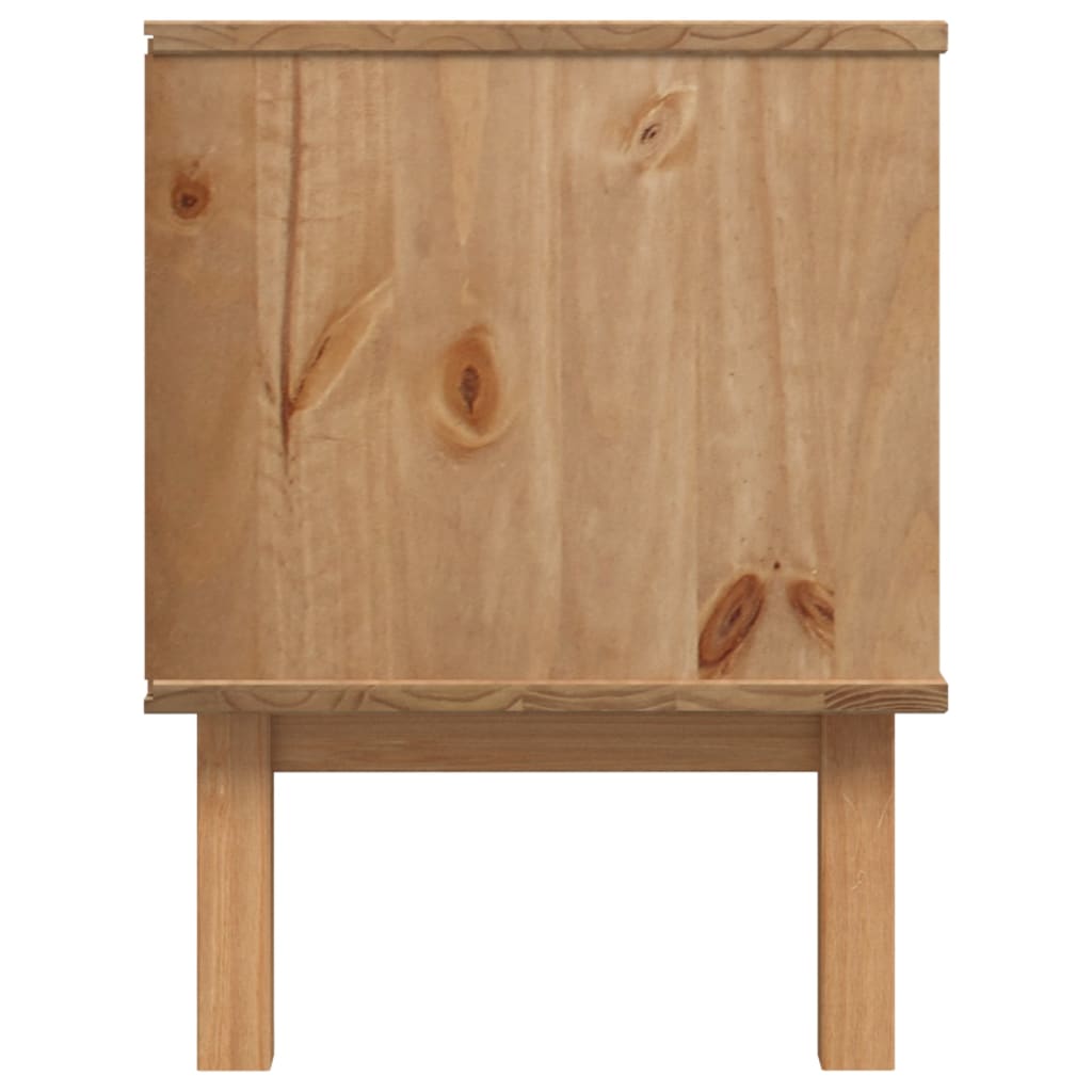 Meuble TV Marron Clair en Pin Massif - 113,5 cm-Mon Meuble TV-5