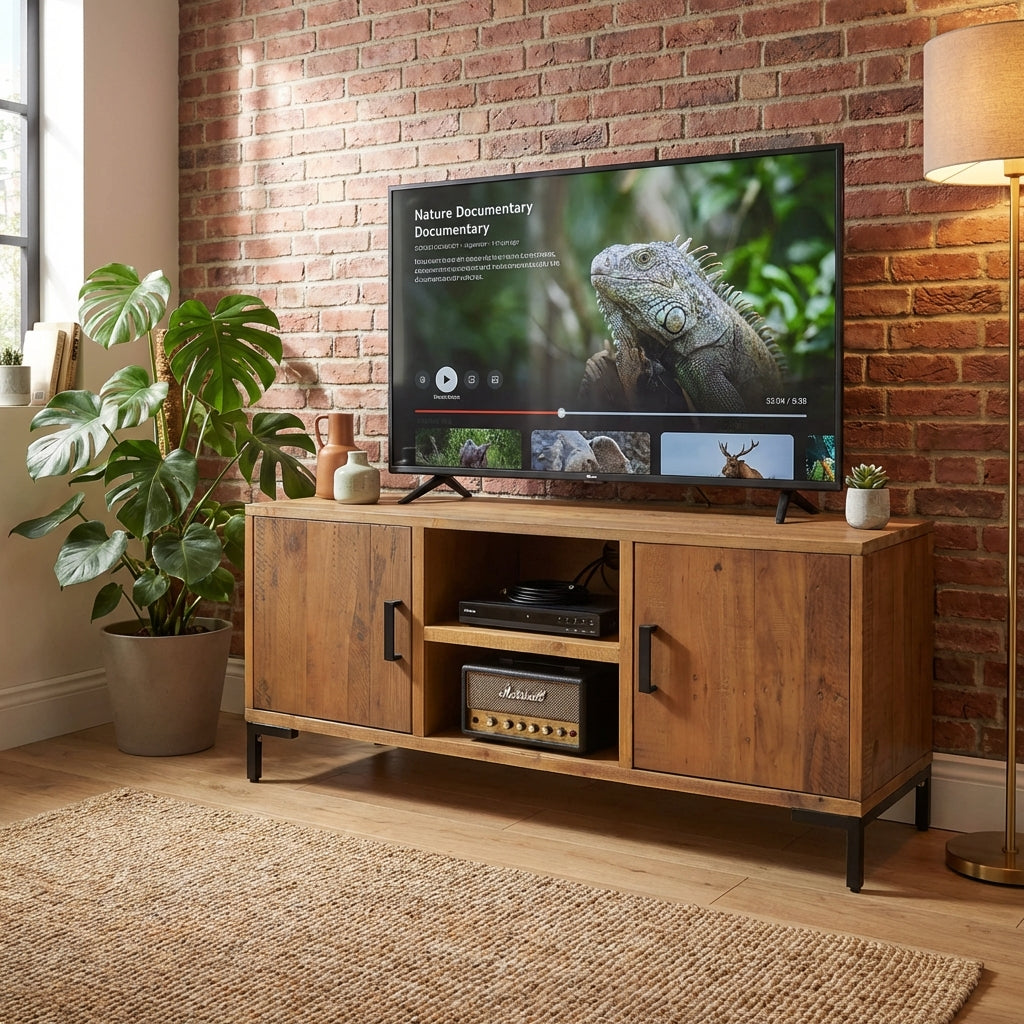 meuble-tv-marron-en-bois-de-pin-massif-110-cm-decor