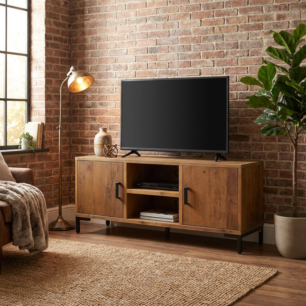 meuble-tv-marron-en-bois-de-pin-massif-110-cm-decor