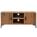 Meuble TV Marron en Bois de Pin Massif - 110 cm-Mon Meuble TV-Marron-3