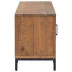 Meuble TV Marron en Bois de Pin Massif - 110 cm-Mon Meuble TV-Marron-5