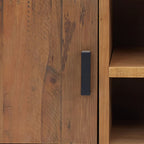 Meuble TV Marron en Bois de Pin Massif - 110 cm-Mon Meuble TV-Marron-6