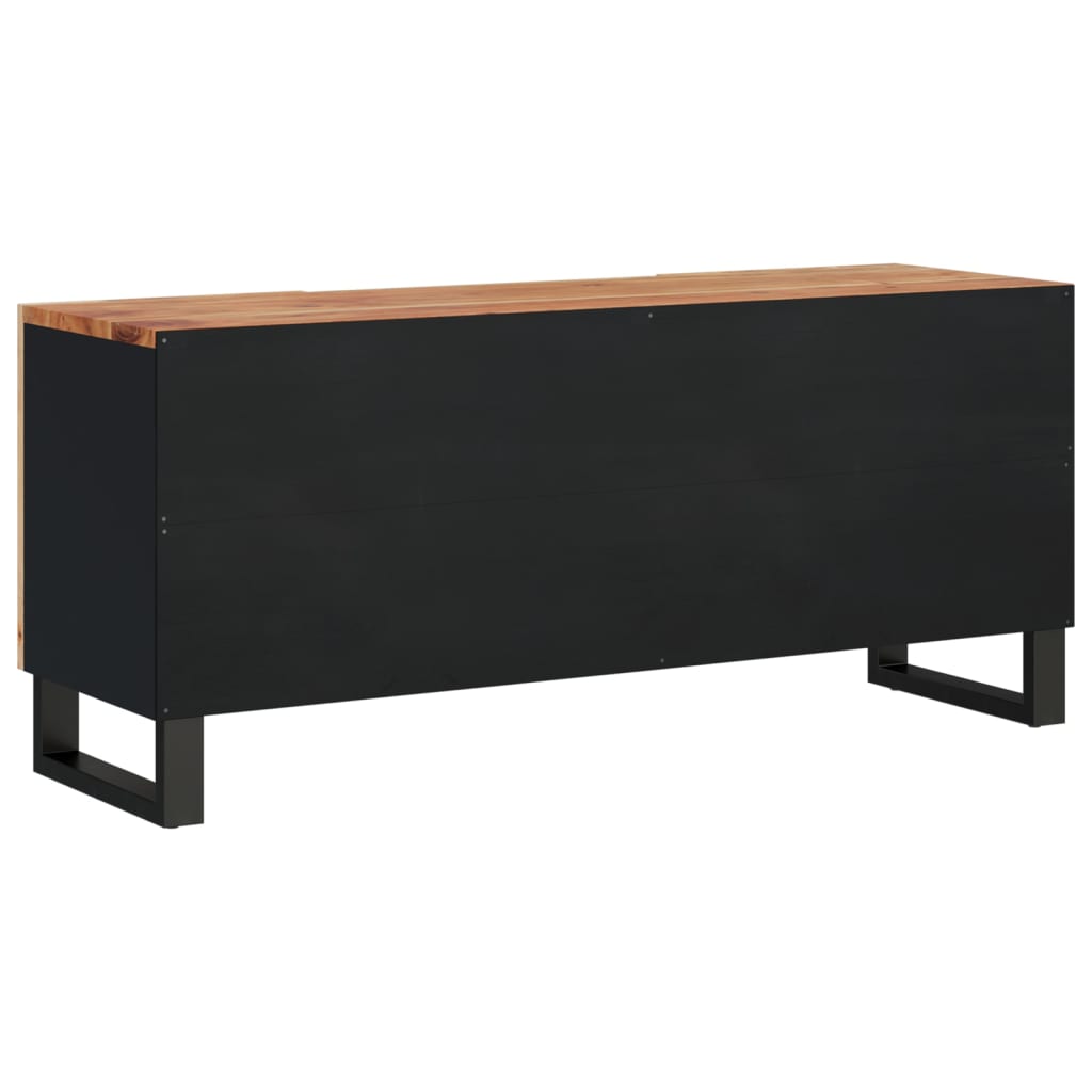 Meuble TV Marron et Noir en Acacia Massif - 105 cm-Mon Meuble TV-Marron-5