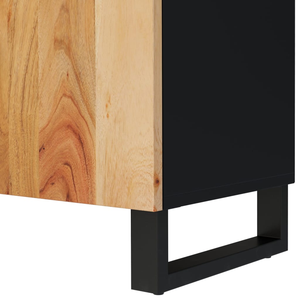 Meuble TV Marron et Noir en Acacia Massif - 105 cm-Mon Meuble TV-Marron-6