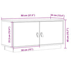 Meuble TV Marron Foncé en Pin Massif - 80 cm-Mon Meuble TV-marron miel-1-10
