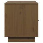 Meuble TV Marron Foncé en Pin Massif - 80 cm-Mon Meuble TV-marron miel-1-6