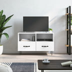 Meuble TV Marron Foncé et Noir - 80 cm-Mon Meuble TV-Blanc-15