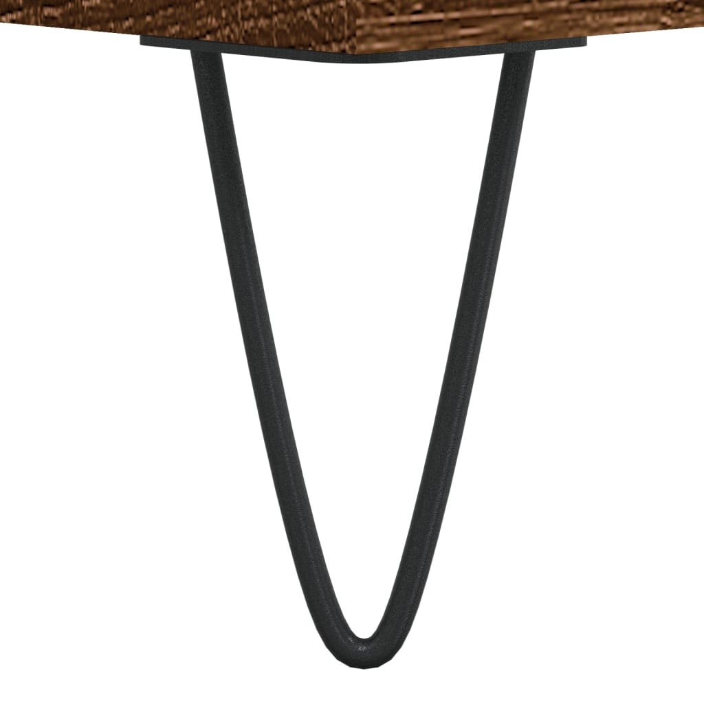 Meuble TV Marron Foncé et Noir - 80 cm-Mon Meuble TV-Chêne marron-10