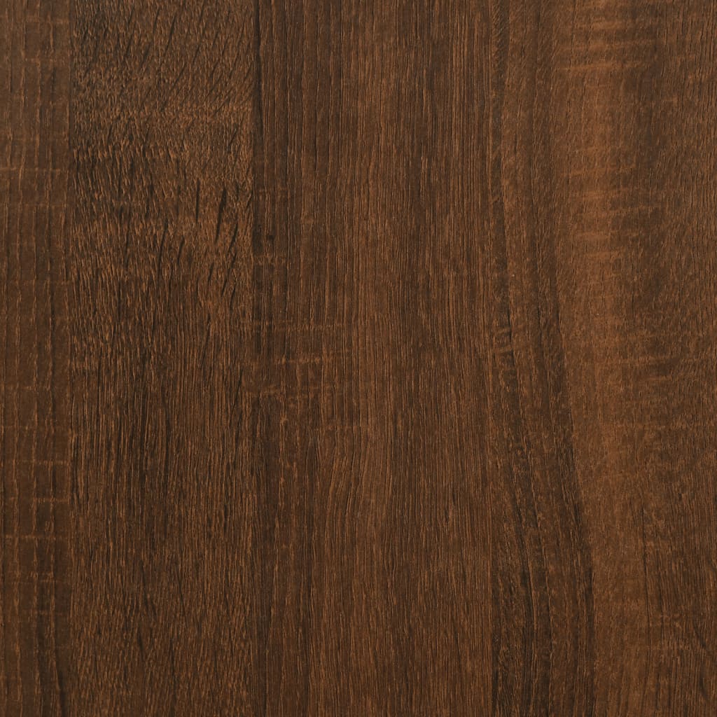 Meuble TV Marron Foncé et Noir - 80 cm-Mon Meuble TV-Chêne marron-11