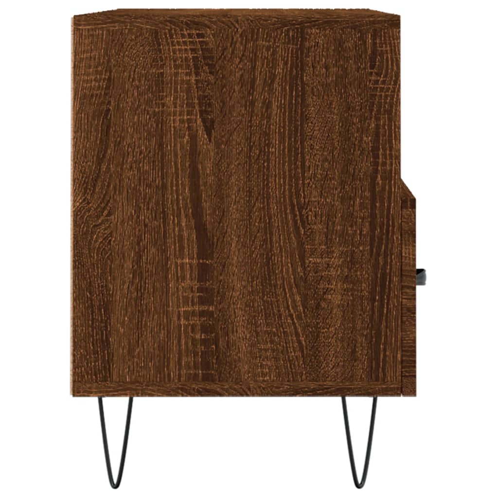 Meuble TV Marron Foncé et Noir - 80 cm-Mon Meuble TV-Chêne marron-7