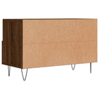 Meuble TV Marron Foncé et Noir - 80 cm-Mon Meuble TV-Chêne marron-8